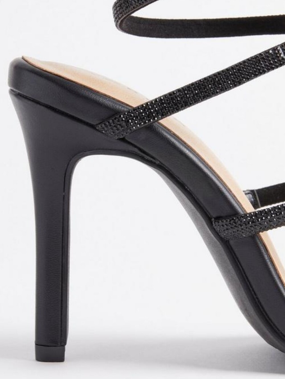 Torrid 8WW Black Spiral Wrap Stiletto Heel Sandal - New - Picture 5 of 8